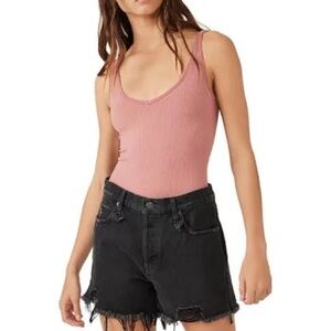 Free People XYZ ribbed Bodysuit in copper. New with tags. Size M/L.